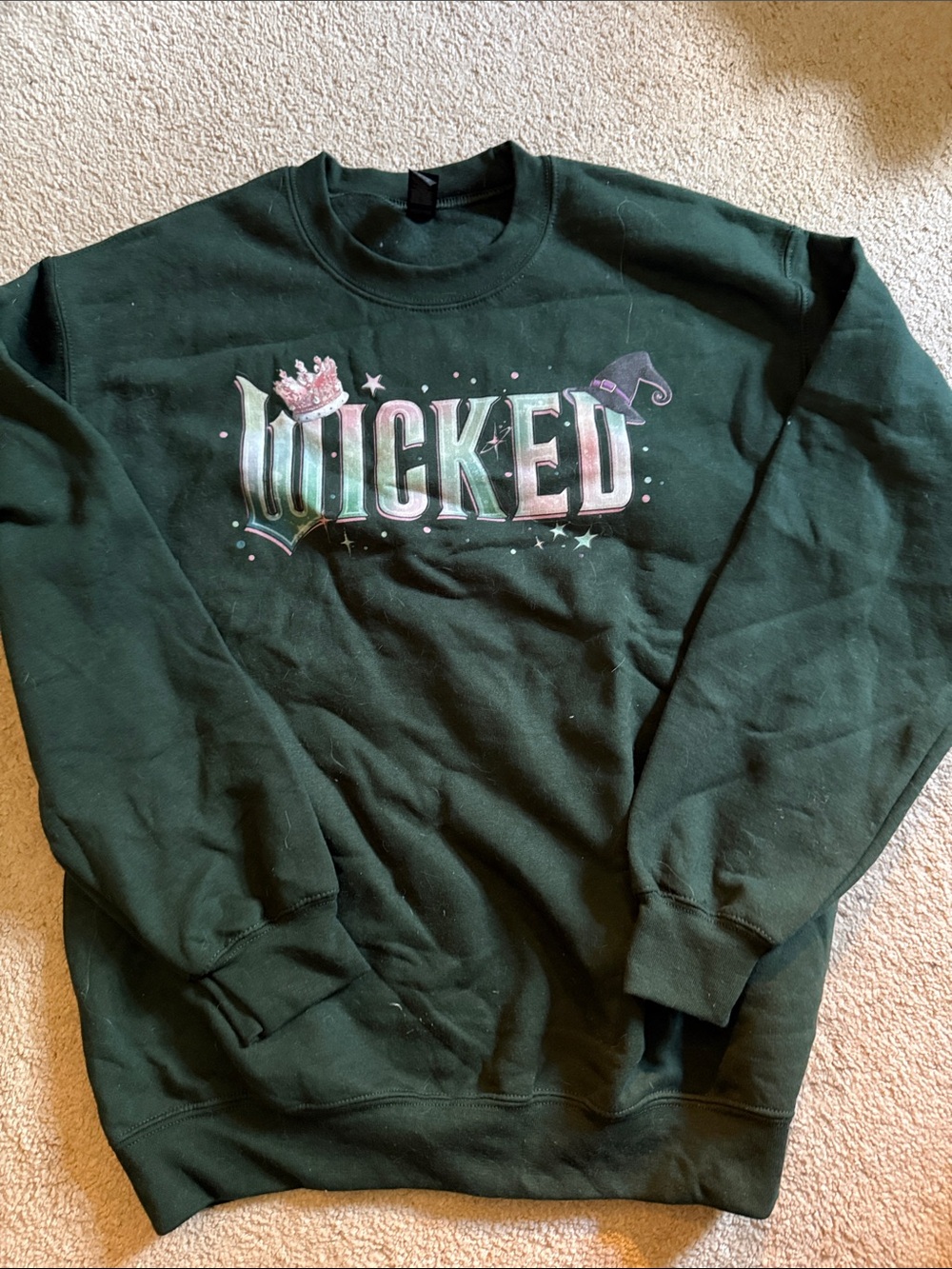 Wicked Graphic Crewneck Sweatshirt - Dark Green
